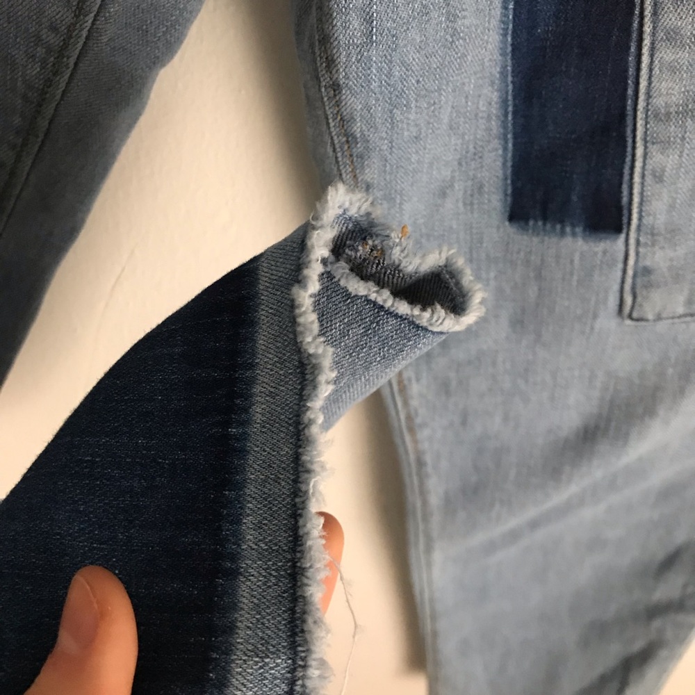 Loft Cropped Patchwork Denim - image 5